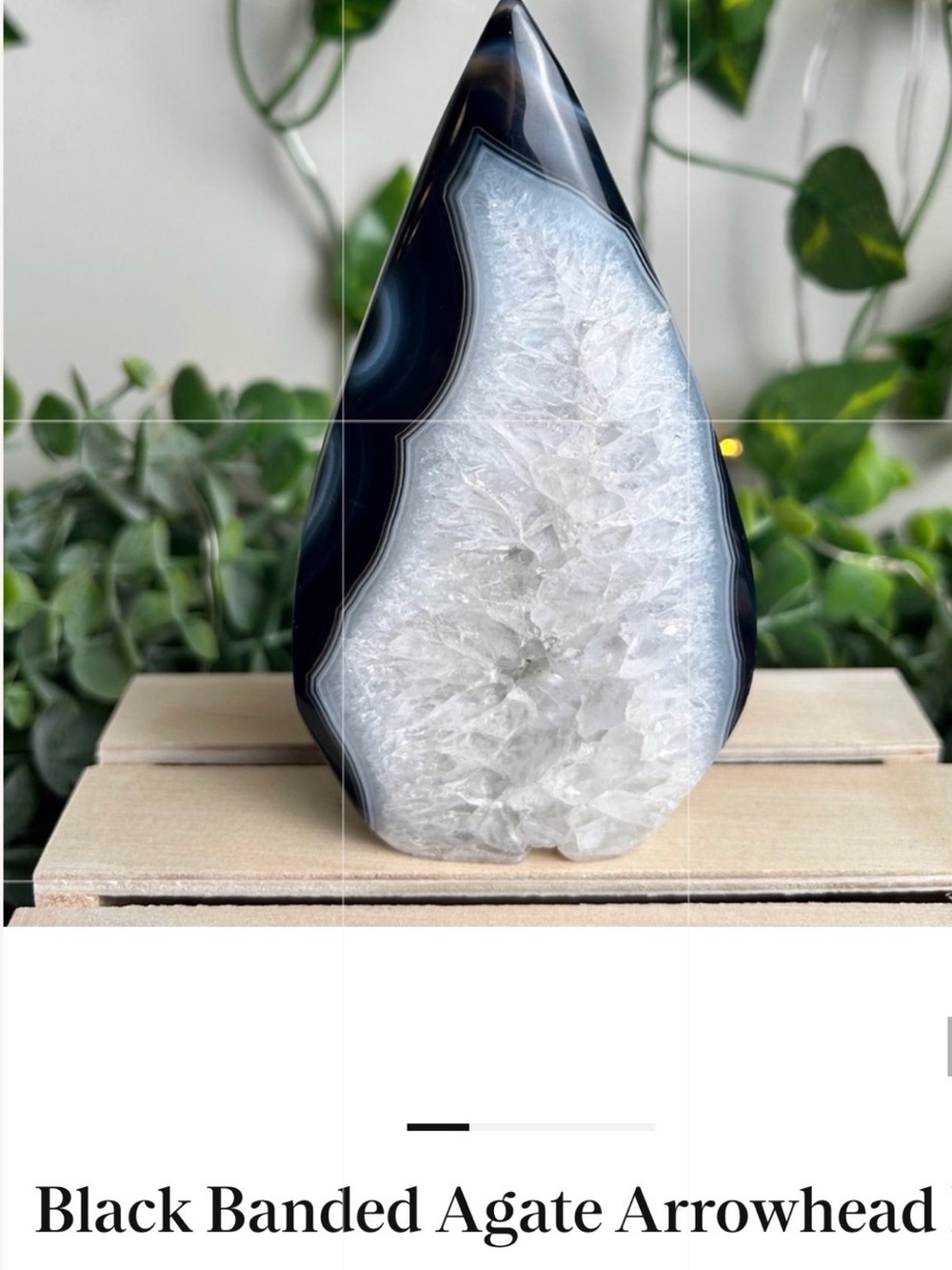 Black Banded Agate Arrowhead D
